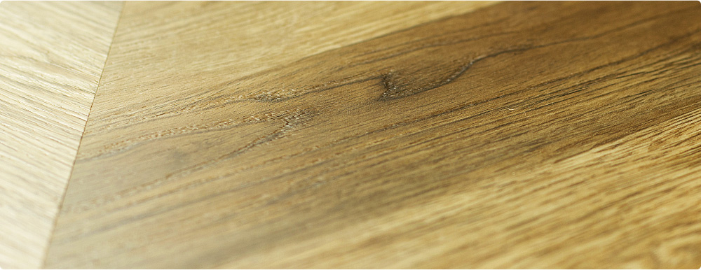 はめ込み式床材 ClickOnプレミアム フレンチヘリンボーン リアルな木目のおしゃれなヘリンボーン柄は石素材で床暖でも伸縮しない