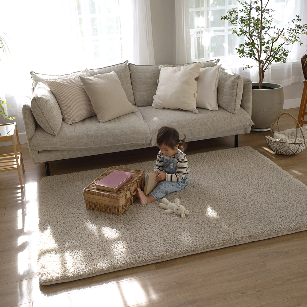 超極厚プードル調ボリュームラグ