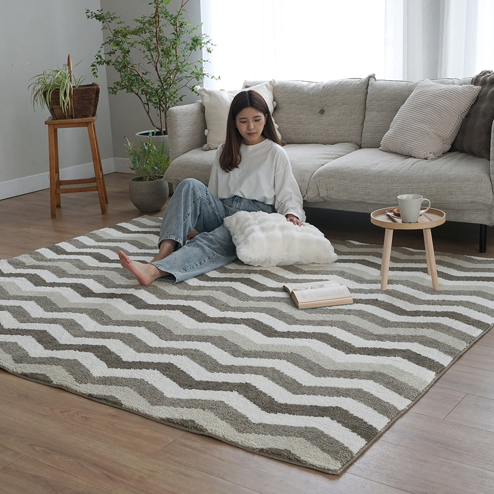 洗える抗菌防臭防ダニ デザインラグ