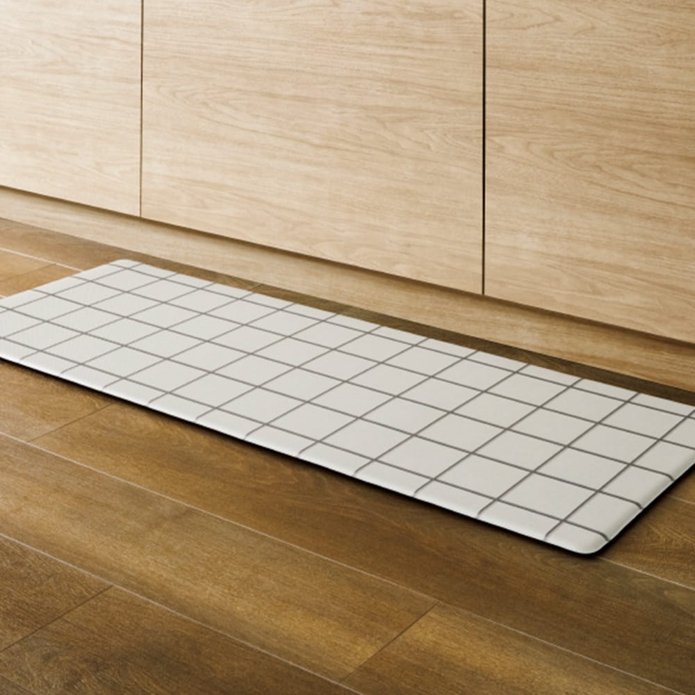 拭けるキッチンマット