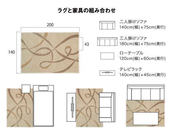 ジオメトリー ラグ