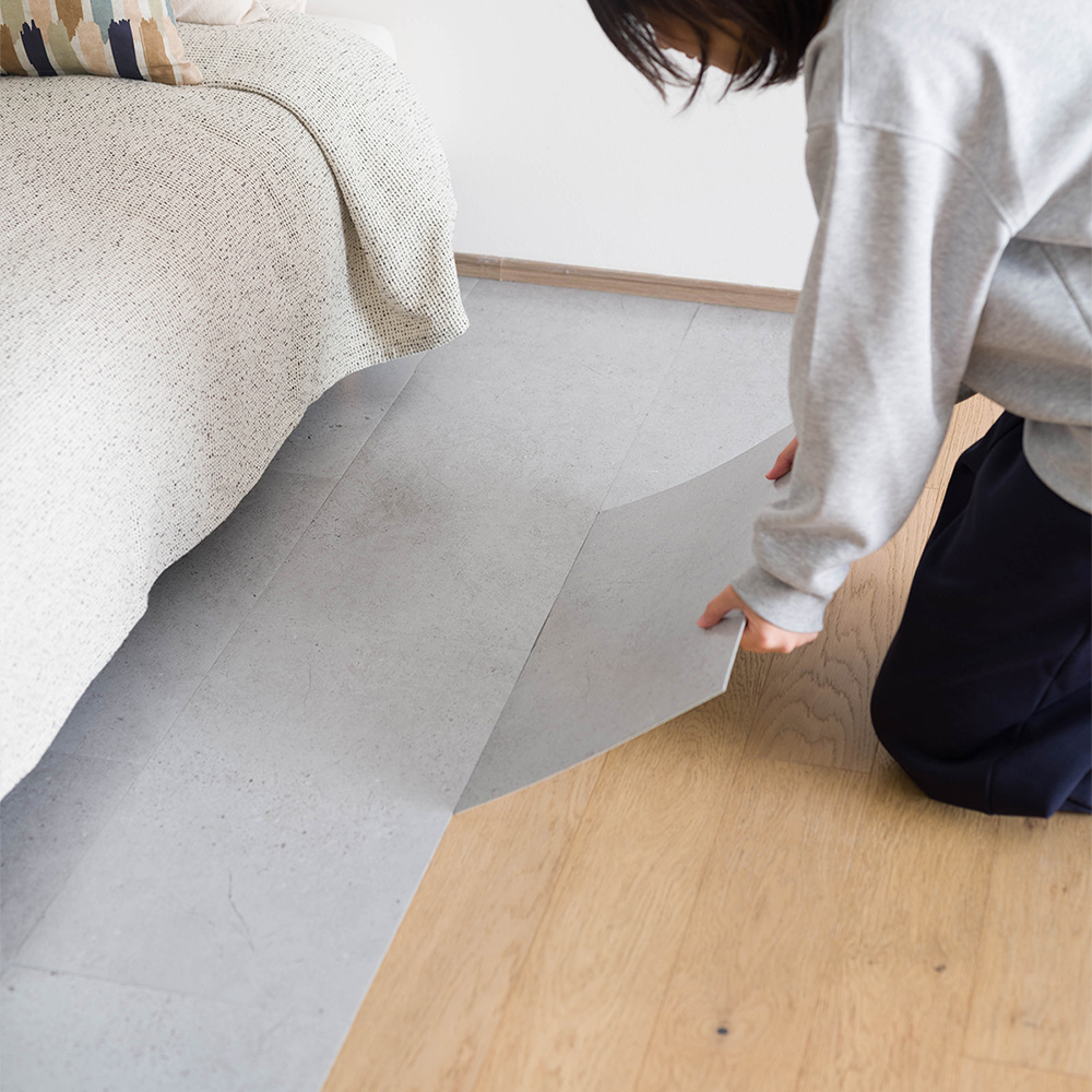 賃貸OK 置くだけ簡単 吸着フロアタイル FIOLIO・フィオリオ石目