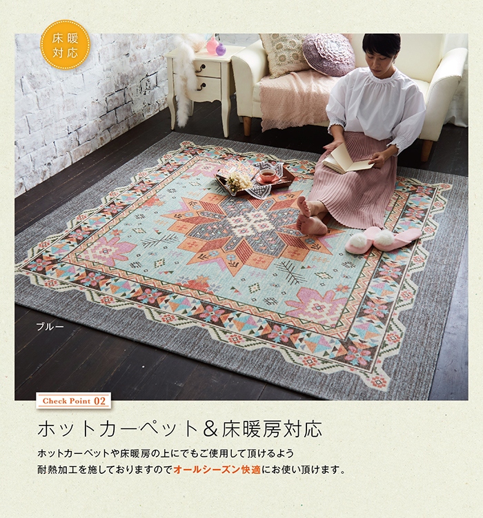 ホットカーペット&床暖房対応。オールシーズン快適。
